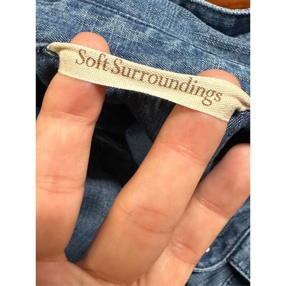 Soft Surrounding Oversize Denim Blouse size XS - Picture 8 of 9